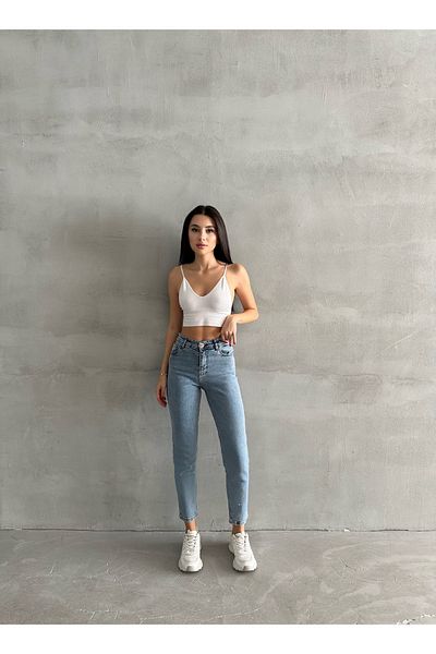 Butik Mom Jeans Pants Without Lycra