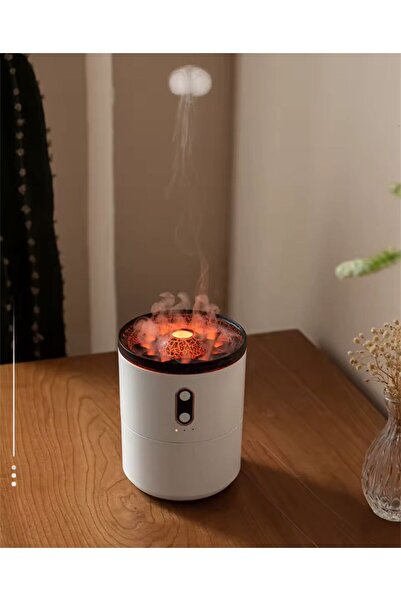 AET Oda Hava Nemlendirici 450Ml Led Işıklı Volkanik Aroma Difüzörü Buhar Makinesi