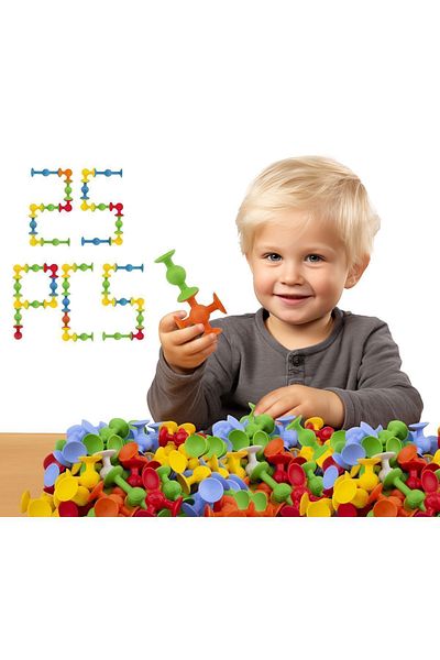Drawline 25 Pieces Vacuum Molecule Building Blocks - Fidget Sensory Educational Toy 563Aseri