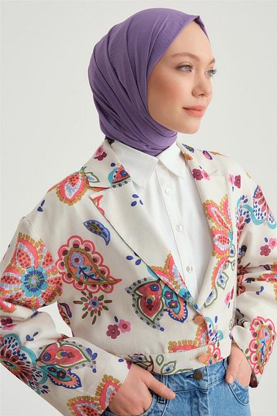 Armine Pink Patterned Buckle Jacket - 24Y5407