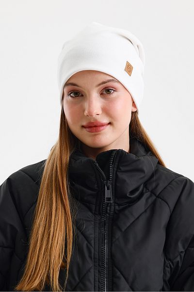 Butikgiz White Thermal 100% Cotton Soft 2 Style in 1 Beanie Premium Cuts Series