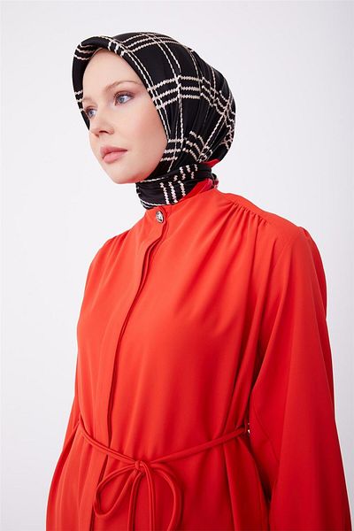 Armine Red Tie Waist Shirt - 23K3418