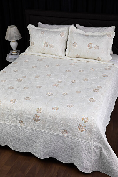 FAVORA Nergis Quilted Double Bedspread - Gold