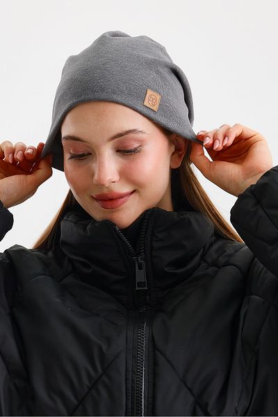 Butikgiz Light Gray Thermal - 100% Cotton Soft 2 Style Beanie Premium Cuts Series