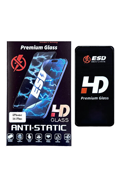 OSG iPhone 16 Plus Uyumlu Tam Kapatan Tamperli Cam Ekran Koruyucu Kırılmaz Ca...