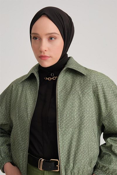 Armine Green Printed Bomber Jacket - 24Y5507