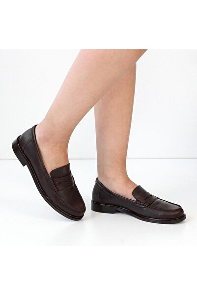 Celal Gültekin Kadın Kahverengi Deri Loafer