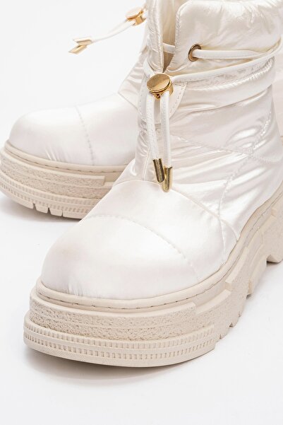 LuviShoes Cizme de damă MESTA White Parachute