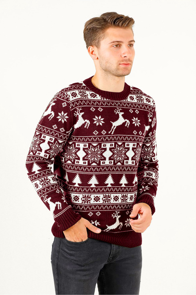 F&K 60300 Πλεκτό πουλόβερ με χριστουγεννιάτικα σχέδια