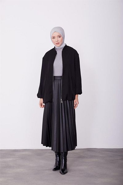 Armine Căptușeală Jachetă Bomber Colorată 23k5403 Negru