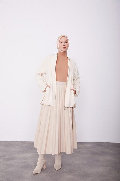 Armine Jachetă Bomber cu căptușeală colorată - 23k5403 Ivory