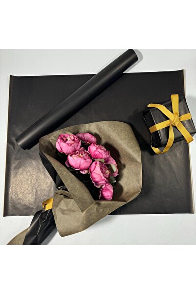 weloveis Virgin Kraft Kağıt Siyah-çiçek Buket Kağıdı&paketleme Mazemesi&paket...