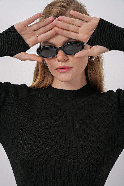 Bigdart 15905 Дамски пуловер с трикотажни панталони с долна част и горен комплект - черен