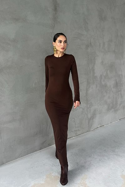 Seda Yalçın Atelier Brown Lyon Long Sleeve Dress