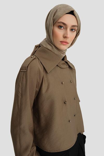 Armine Jachetă Trench kaki - Model 24k3604