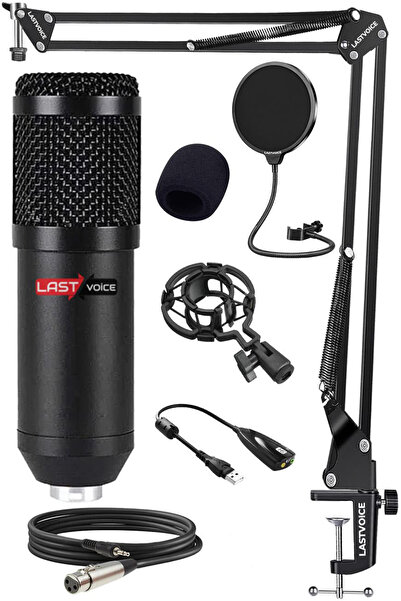 Lastvoice Bm800bt Black Kondanser Mikrofon Stand Filtre Ses Kartı