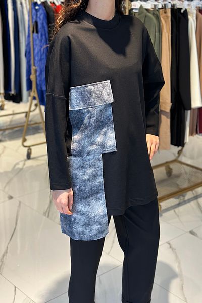 Nuss Black Pant Suit - 1003 Model