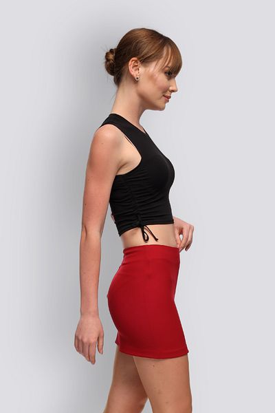 HOX'S Fustă mini slim cu talie joasă bordeie
