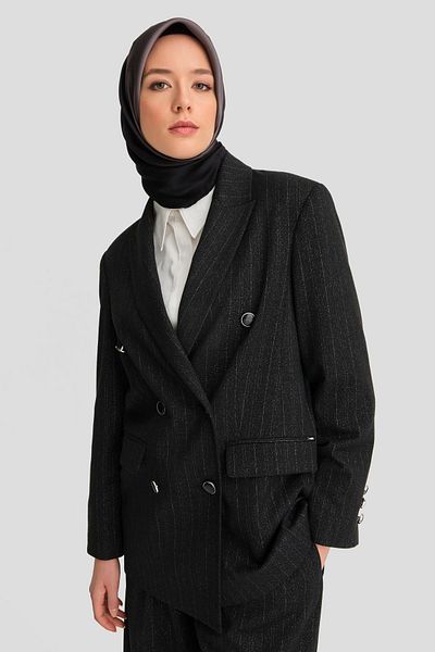 Armine Black Glitter Jacket - 24K5721 Model