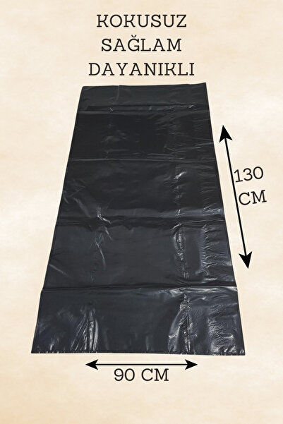 Genel Markalar 10 Adet 90x130 Siyah Renk Büyük Boy Ultra Kalın Nakliye Torbası Eşya Taşıma Poşeti Taşınma Çuvalı