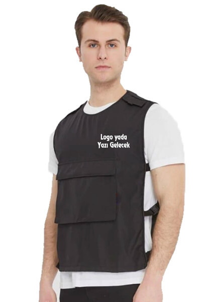 ayobi Atak Yelek Çalışma Yeleği İş Önlüğü Kuaför Önlüğü Berber Önlüğü Sİyah R...