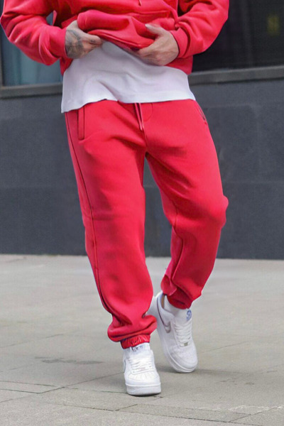 YAKAMEL Pantaloni de trening de iarnă pentru bărbați, cu 3 fire elastice, cu ...