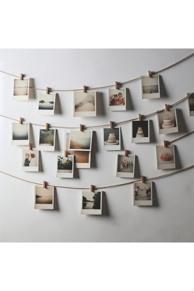 Hediye Kesesi Mini Pola Kart Fotoğraf Baskı 6x9 cm - 36 Adet