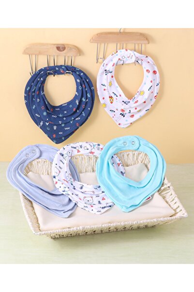 Babyhug مريلة لعاب الدب تيدي، مصنوعة من مادة ناعمة قابلة للغسيل، مع إغلاق بزر...