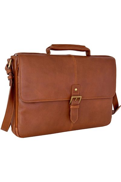 Hidesign Charles 01 Briefcase for Men | Premium Genuine Leather | Stylish & Functional | Tan