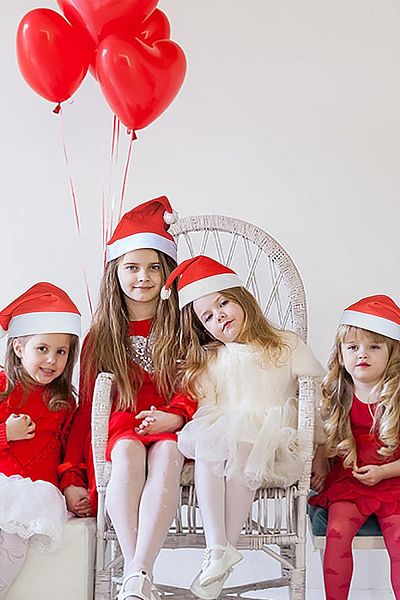Partifabrik Christmas Santa Hat - Kids Boy - 1St Quality Santa Hat
