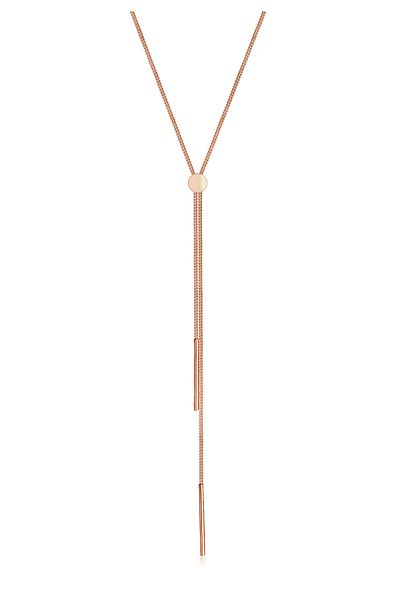 ELLI Halskette für Damen – Y-Kette, Geo Rod, Basic Trend, Blogger, 925er Sterlingsilber
