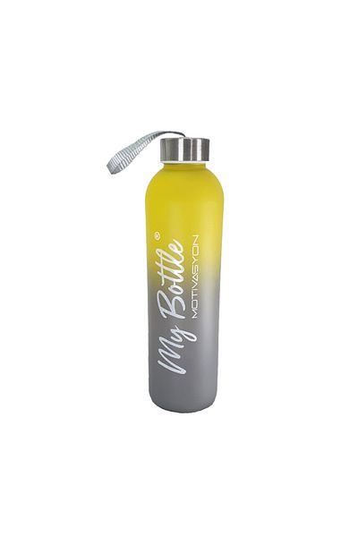 Hediye Kesesi 750 ml Colorful Motivational Glass Water Bottle - Hk2707