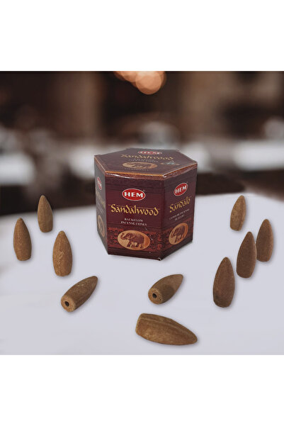 Sandalwood Backflow Waterfall 40-Piece Incense Candle