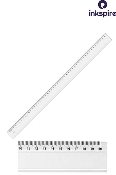 inkspire 50 cm Large Ruler - Quality Ruler with 1 Plastic Hanging and Holes Technical Drawing