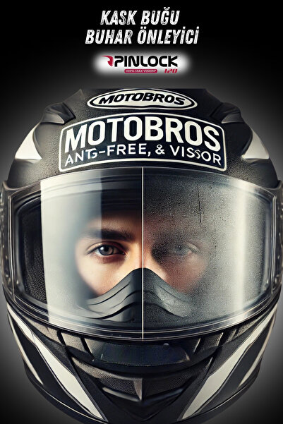 Motobros Motosiklet Pinlock Kask Vizörü Buğu Buhar Önleyici Film (KASK DEĞİLDİR)