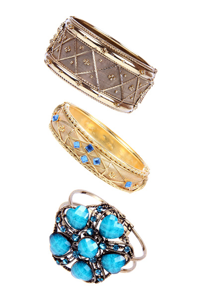 Rouge حزمة أساور حجرية ملونة