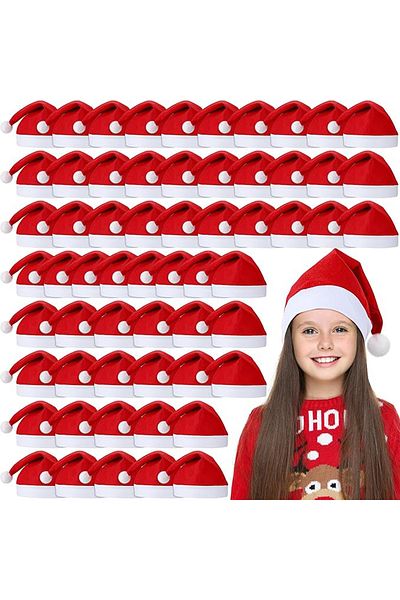 Partifabrik Christmas Santa Hat - Kids Boy - 1St Quality Santa Hat