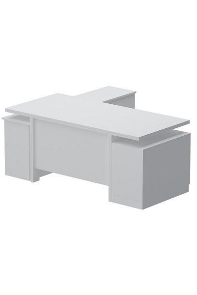Mahmayi Samtida 193 Modern Executive Workstation Desk Ideal for Home and Office - White