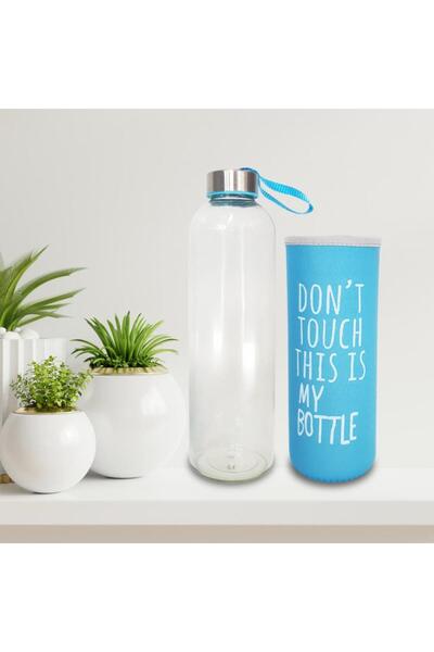 Hediye Kesesi Renkli Kılıflı Cam Su Şişesi 750 ml