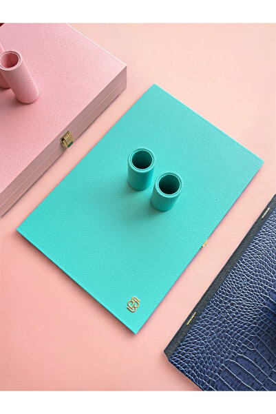 Bloomsbury İstanbul Bloomsbury Lifestyle Turkuaz Mavi Deri Tavla - New Collec...