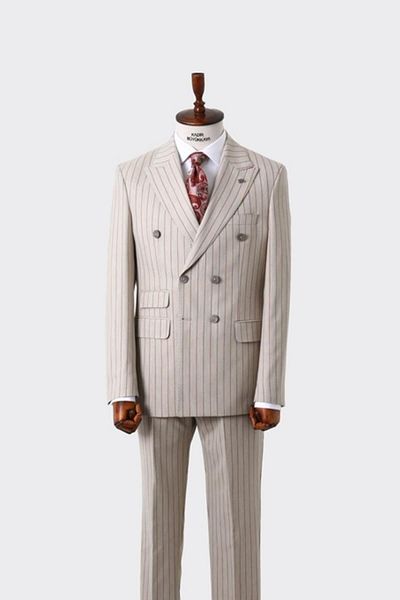 Kadir Büyükkaya Stylish and Comfortable Double Breasted Men's Suit - Viscose and Lycra Textured-Kaw1251S
