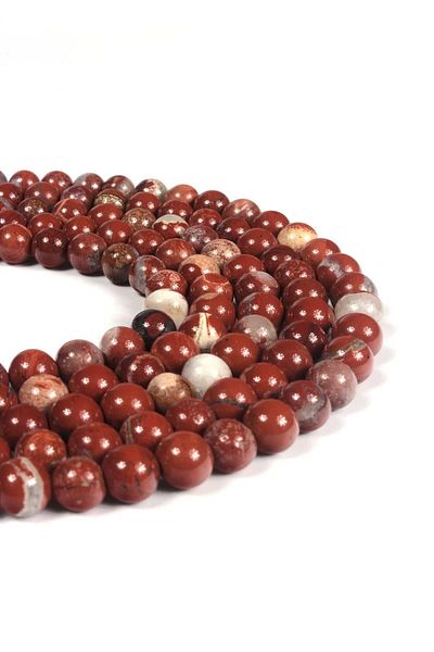 Uçar Doğaltaş Jasper Natural Stone Bright Red Sphere Cut 8mm Array [Aa]