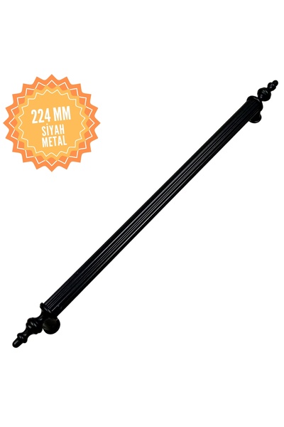 KOÇSAN Elif Siyah 224 Mm Kulp, Lüks Country Mutfak Mobilya Dolap Çekmece Kulpu