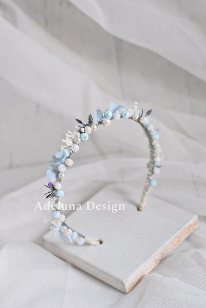 Tasarım Crystal Crown with Blue Beads