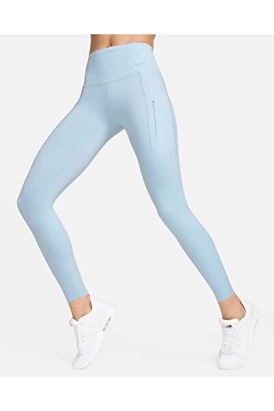 Nike Go Firm-Support Mid-Rise Full-Length Training Mavi Kadın Tayt