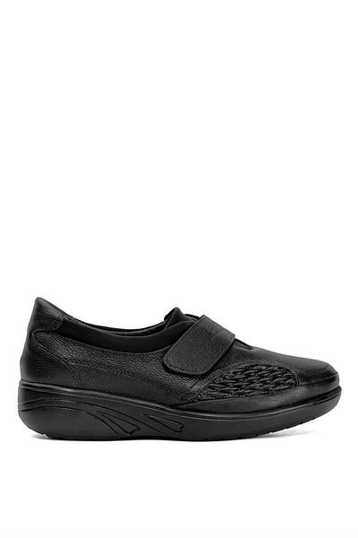 Ayakkabı Fuarı Elit BTNAT4203C - Pantofi casual de damă din piele naturală neagră