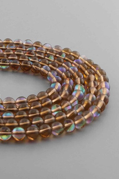 Uçar Doğaltaş Termal Kuvars Doğal Taş Parlak Kahverengi Küre Kesim 6mm Dizi [AB+]