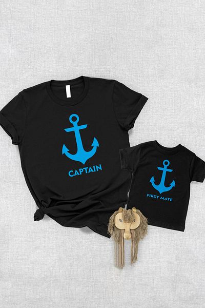 Tshirthane Father Son Girl Captain First Mate (ΤΙΜΗ ΕΝΑ ΜΟΝΟ ΠΡΟΪΟΝ ΠΡΟΣΘΗΚΗ ΤΟΥ ΤΙΜΟΝΙΟΥ ΤΟΥ ΤΙΜΟΝΙΟΥ ΓΙΑ ΝΑ ΚΑΝΕΤΕ ΣΥΝΔΥΑΣΜΟ