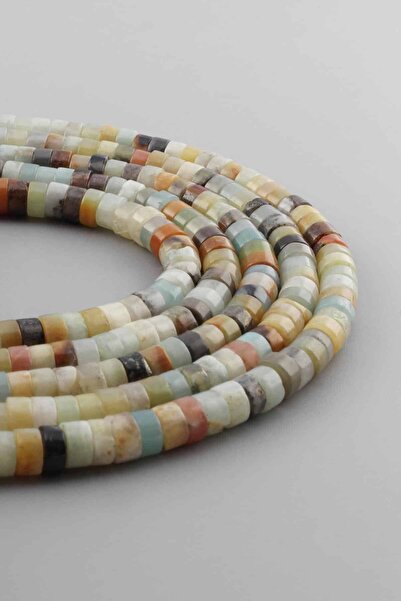 Uçar Doğaltaş Amazonit Doğal Taş Parlak Dore Kesim 6x3mm Dizi [AA]