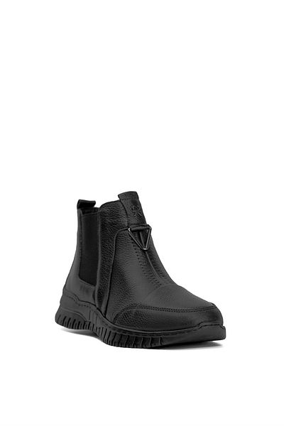 Ayakkabı Fuarı Elite Btnat1453C - Black Genuine Leather Women's Chelsea Boots